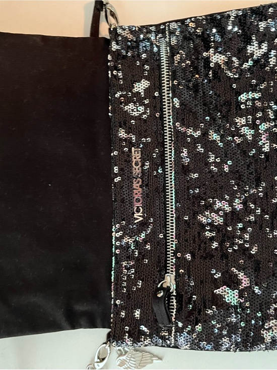 Victoria's Secret Handbags - Victoria's Secret Black Iridescent Sequin Crossbody Bag